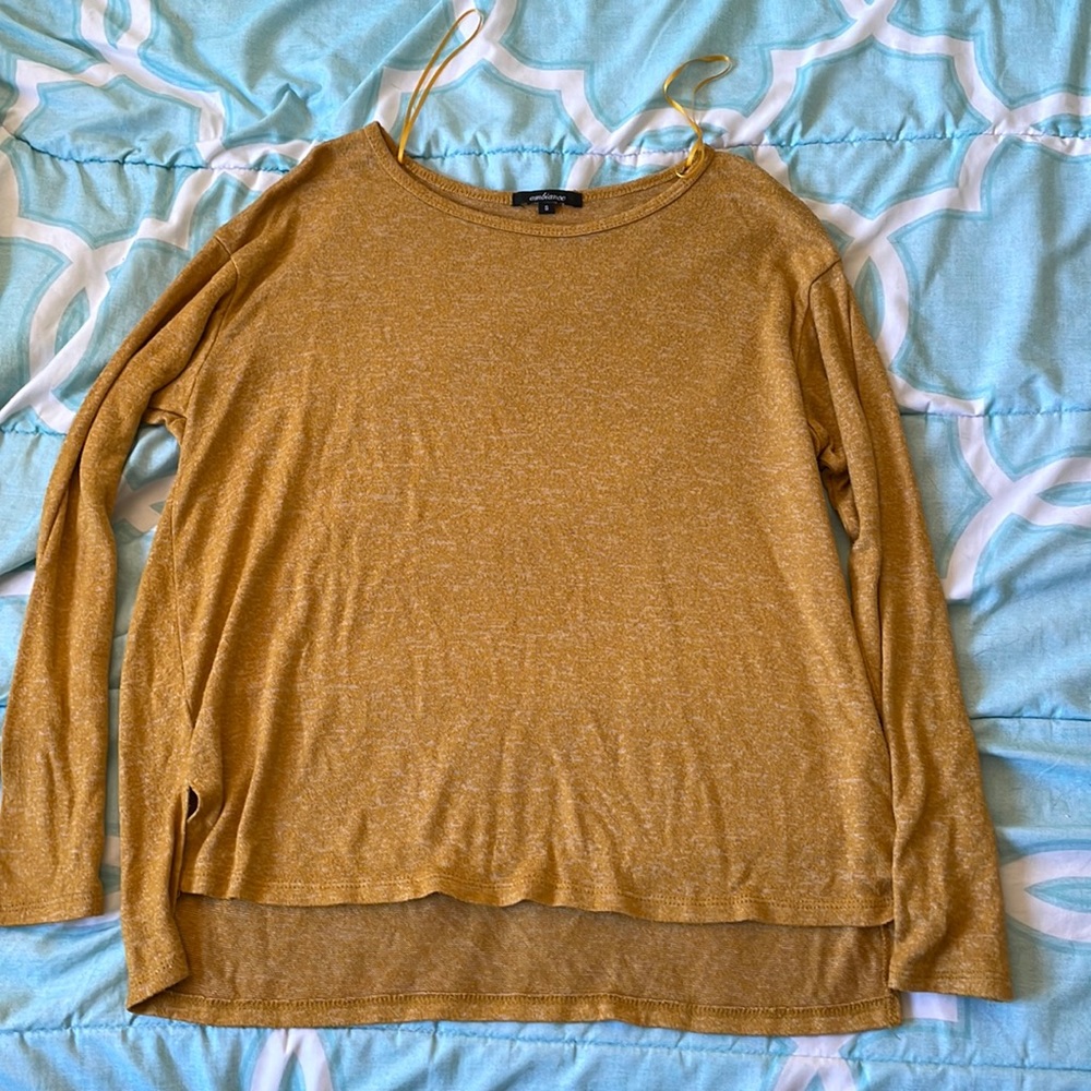 Ambiance mustard yellow long sleeve top